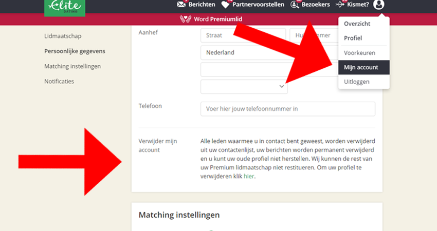 elitedatingopzeggen